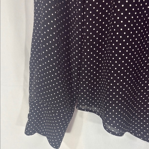 A.L.C. Black White Polka Dot Long Sleeve Blouse Sz 0 - Picture 5 of 10